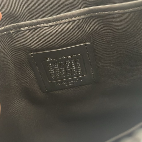 Coach Disney X Wavy Animal Print Green Black With Thumper Large Zippered Sleeve - Picture 5 of 7